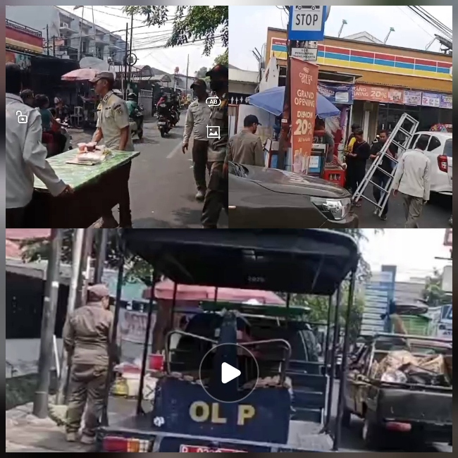 Satpol PP Matraman Gelar Giat Kamis Tertib, Tertibkan 10 PKL di Jalan Kayu Manis Timur
