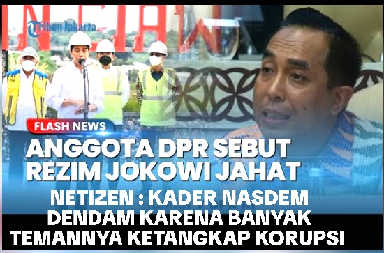 Netizen Sebut Politisi Nasdem Hanafi Dendam ke Jokowi karena Banyak Rekan Sesama Partai Ditangkap Kasus Korupsi