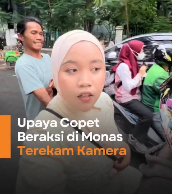 Perempuan Nyaris Jadi Korban Pencopetan Saat Buat Vlog Mini di Ojek Daring Kawasan Monas