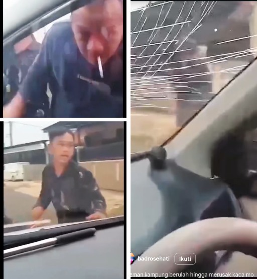 Diduga Jukir Liar Rusak Kaca Mobil Warga di Cikole, Netizen Geram: “Harus Ditangkap!”