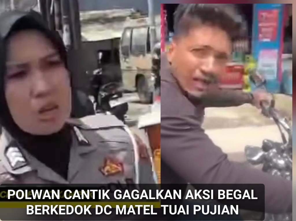 Polwan Cantik Gagalkan Aksi Begal Berkedok DC Matel Tuai Pujian